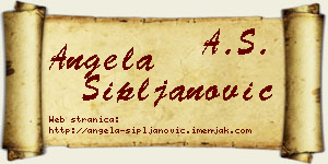 Angela Sipljanović vizit kartica